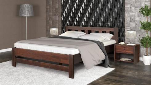 Ліжко дерев'яне 1600 Верона з ламелями (сосна)