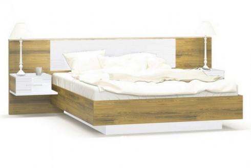 Кровать 1600 + тумба прикроватная (без матраса и каркаса) (дуб золотой)
