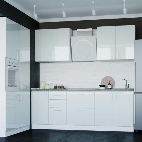 Модульная кухня High Gloss/High Gloss мокко глянец белый глянец угловая foto 3