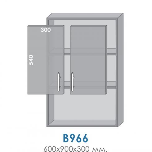 Верх В966 витрина (600/900/280)