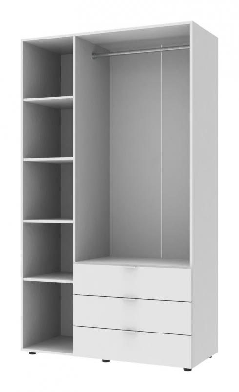 Распашной шкаф для одежды Doros Гелар Белый 3 ДСП 116,2х49,5х203,4 foto 2