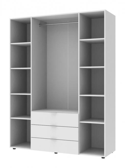 Распашной шкаф для одежды Doros Гелар Белый 4 ДСП 155х49,5х203,4 foto 2