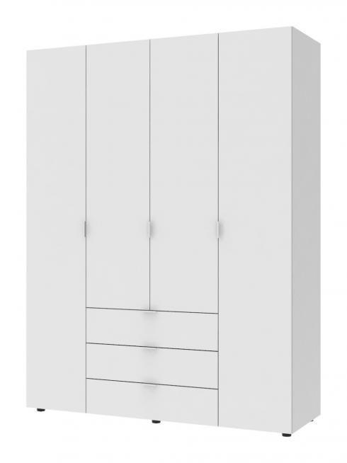 Распашной шкаф для одежды Doros Гелар Белый 4 ДСП 155х49,5х203,4