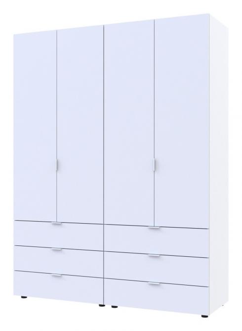 Розпашна Шафа для одягу Doros Гелар комплект Білий 2+2 ДСП 155х49,5х203,4