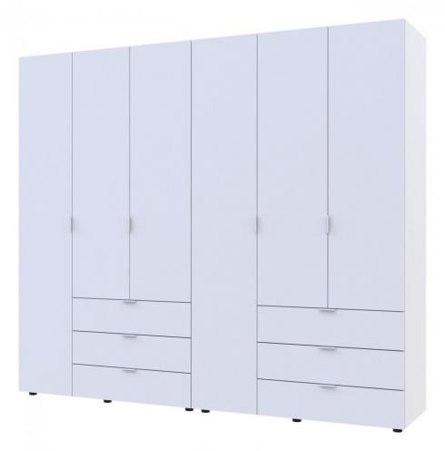 Распашной шкаф для одежды Doros Гелар комплект Белый 3+3 ДСП 232,4х49,5х203,4