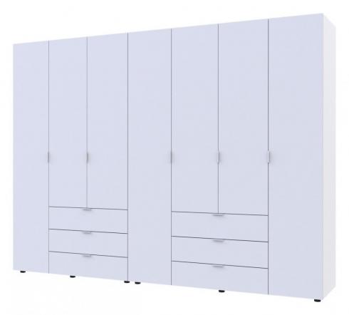 Распашной шкаф для одежды Doros Гелар комплект Белый 3+4 ДСП 271,2х49,5х203,4