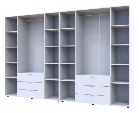 Распашной шкаф для одежды Doros Гелар комплект Белый 4+4 ДСП 310х49,5х203,4 foto 2