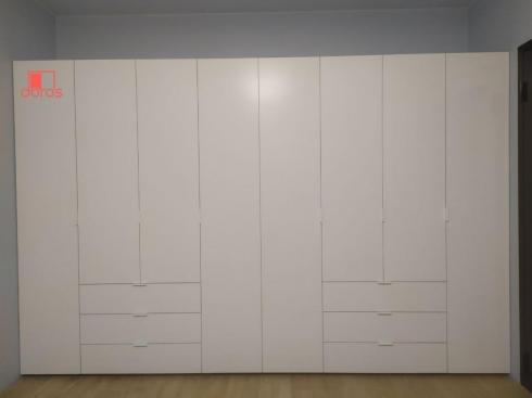 Распашной шкаф для одежды Doros Гелар комплект Белый 4+4 ДСП 310х49,5х203,4 foto 7