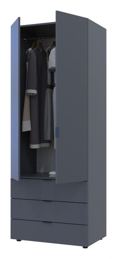 Распашной шкаф для одежды Doros Гелар Графит 2 ДСП 77,5х49,5х203,4 foto 3