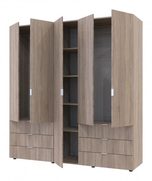 Распашной шкаф для одежды Doros Гелар комплект Cонома 2+3 ДСП 193,7х49,5х203,4 foto 2