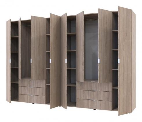 Распашной шкаф для одежды Doros Гелар комплект Cонома 4+4 ДСП 310х49,5х203,4 foto 2