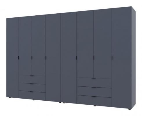 Распашной шкаф для одежды Doros Гелар комплект Графит 4+4 ДСП 310х49,5х203,4