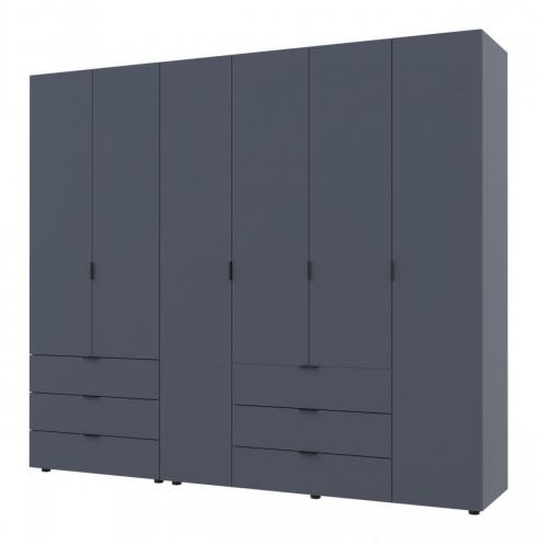 Распашной шкаф для одежды Doros Гелар комплект Графит 2+4 ДСП 232,5х49,5х203,4