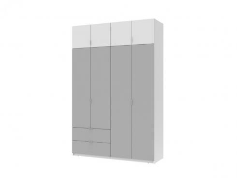 Распашной шкаф для одежды Doros Лукас Белый / Серый 160х50х240