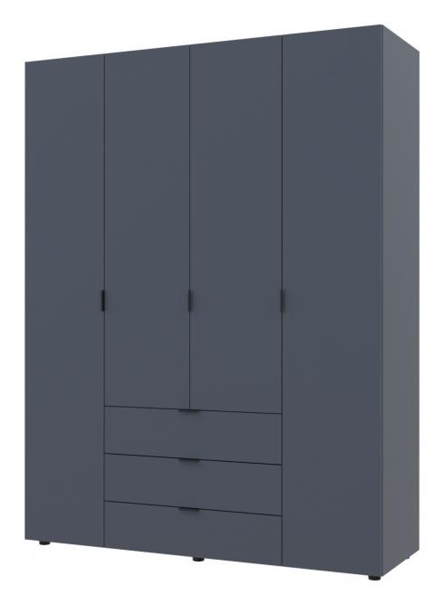 Распашной шкаф для одежды Doros Гелар Графит 4 ДСП 155х49,5х203,4 foto 2